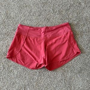 Lululemon athletica Women’s Speed Up Low-Rise Lined Short 4” Salmon Pink